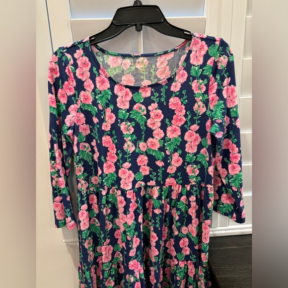 Lilly Pulitzer Geanna Dress in Oyster Bay Navy Devine Size Medium - Picture 6 of 13